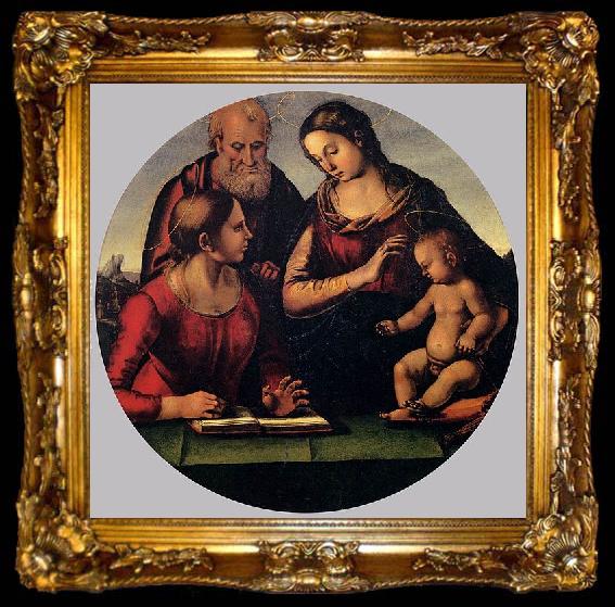 framed  Luca Signorelli The Holy Family with Saint, ta009-2